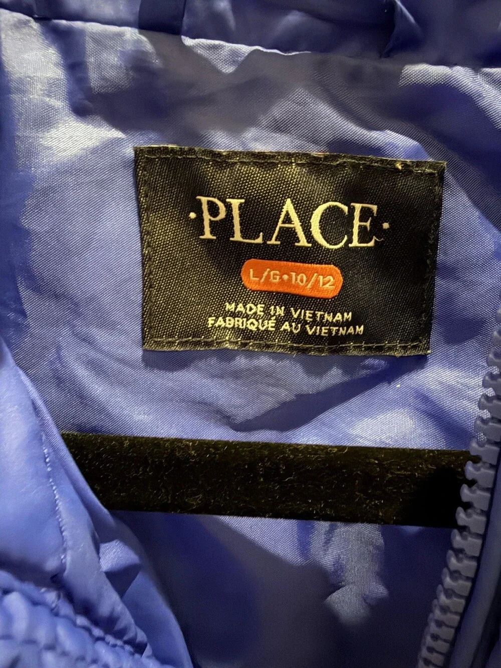 The Children's Place Blue Puffer Jacket Full Zip Insulated Kids L/G 10/12
